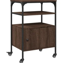 vidaXL Soporte de impresora 3 niveles marrón roble 50x40x76 cm Marr&oacute;n roble Sale