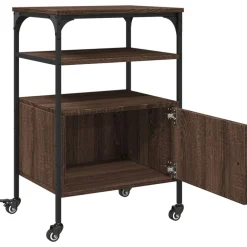 vidaXL Soporte de impresora 3 niveles marrón roble 50x40x76 cm Marr&oacute;n roble Sale