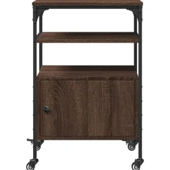 vidaXL Soporte de impresora 3 niveles marrón roble 50x40x76 cm Marr&oacute;n roble Sale