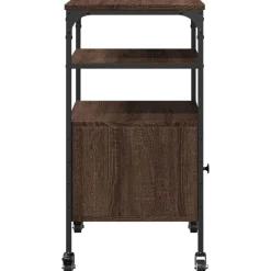 vidaXL Soporte de impresora 3 niveles marrón roble 50x40x76 cm Marr&oacute;n roble Sale