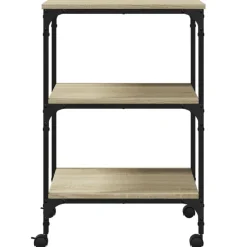 vidaXL Soporte de impresora 3 niveles 50x41x75 cm Roble Sonoma Discount