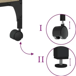 vidaXL Soporte de impresora 3 niveles 50x41x75 cm Roble Sonoma Discount