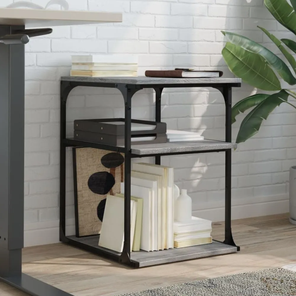 vidaXL Soporte de impresora 3 niveles 43x48x64 cm Gris sonoma Sale