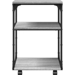 vidaXL Soporte de impresora 3 niveles 43x48x64 cm Gris sonoma Sale