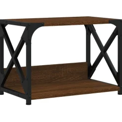 vidaXL Soporte de impresora 2 niveles marrón roble 44x26x31,5 cm Marr&oacute;n roble Outlet
