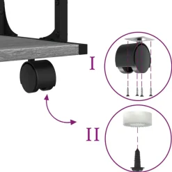 vidaXL Electrónica-Soporte de impresora 2 niveles 41x28x33,5 cm