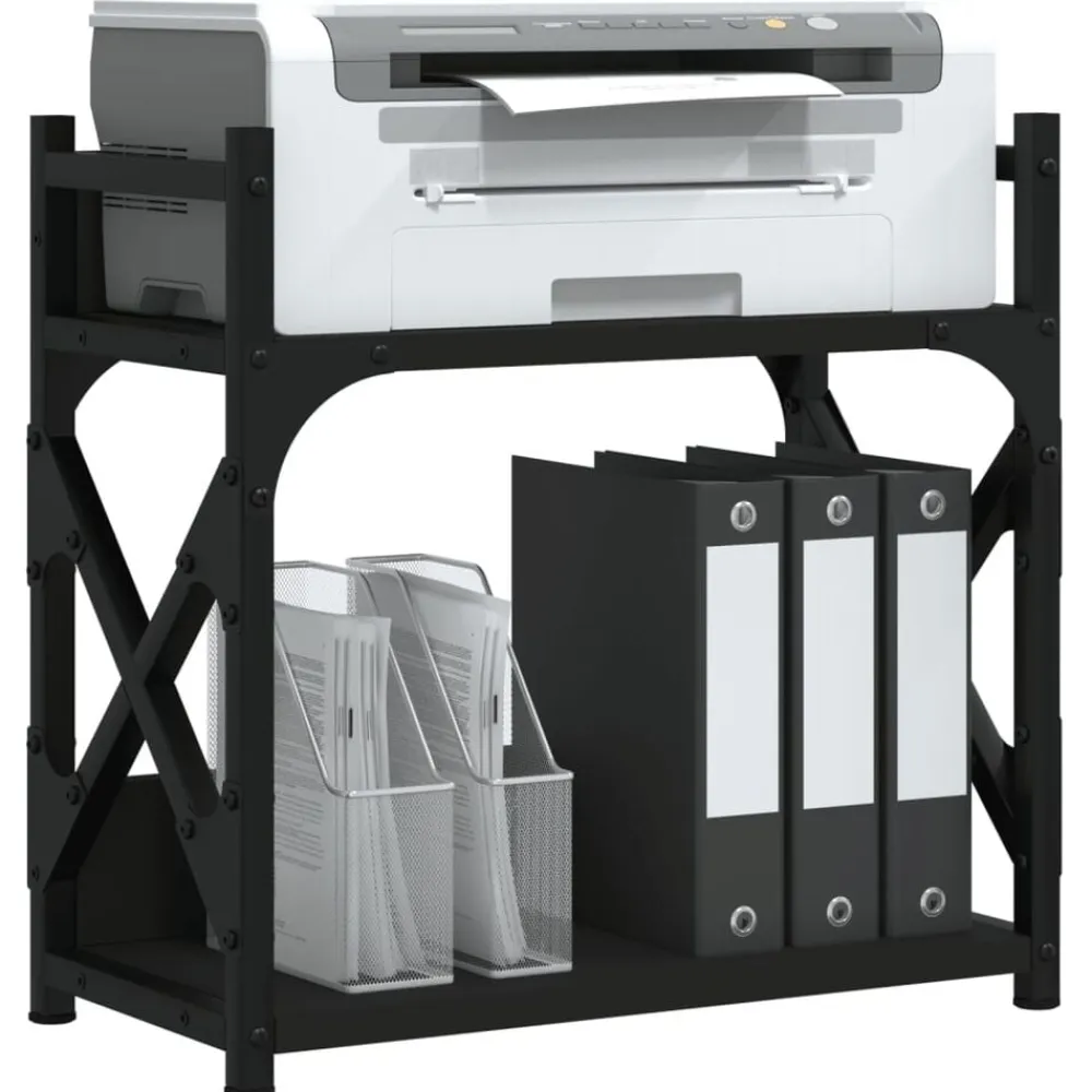 vidaXL Electrónica-Soporte de impresora 2 niveles 40x20x40 cm