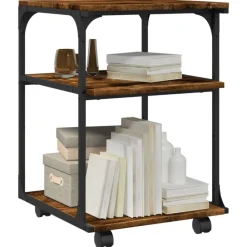 vidaXL Electrónica-Soporte de impresora 3 niveles 43x48x64 cm