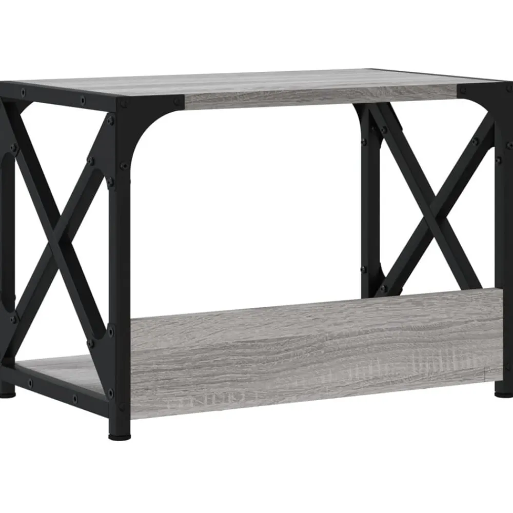 vidaXL Soporte de impresora 2 niveles 44x26x31,5 cm Gris sonoma Hot