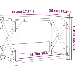 vidaXL Soporte de impresora 2 niveles 44x26x31,5 cm Gris sonoma Hot
