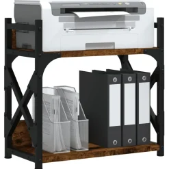 vidaXL Soporte de impresora 2 niveles 40x20x40 cm Roble ahumado Hot