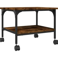 vidaXL Soporte de impresora 2 niveles 50x40x38 cm Roble ahumado Online