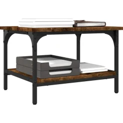 vidaXL Soporte de impresora 2 niveles 50x40x38 cm Roble ahumado Online