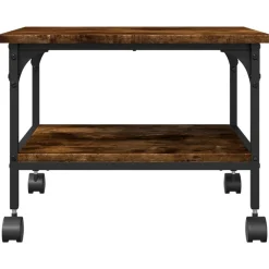 vidaXL Soporte de impresora 2 niveles 50x40x38 cm Roble ahumado Online