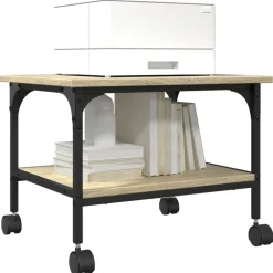 vidaXL Soporte de impresora 2 niveles 50x40x38 cm Roble Sonoma Online