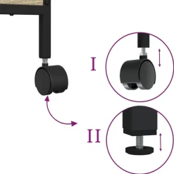 vidaXL Soporte de impresora 2 niveles 50x40x38 cm Roble Sonoma Online
