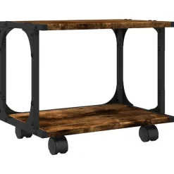 vidaXL Soporte de impresora 2 niveles 41x28x33,5 cm Roble ahumado Online