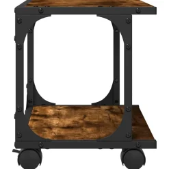 vidaXL Soporte de impresora 2 niveles 41x28x33,5 cm Roble ahumado Online