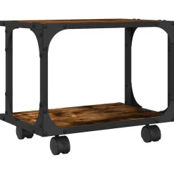 vidaXL Soporte de impresora 2 niveles 41x28x33,5 cm Roble ahumado Online