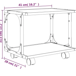 vidaXL Soporte de impresora 2 niveles 41x28x33,5 cm Roble Sonoma Online