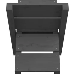 vidaXL Soporte de leña madera maciza de pino 47x39,5x48 cm Gris New