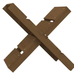 vidaXL Accesorios Para Hornos De Leña Y Chimeneas-Soporte de leña madera maciza de pino marrón miel 47x39,5x48 cm