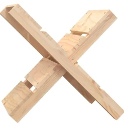 vidaXL Accesorios Para Hornos De Leña Y Chimeneas-Soporte de leña madera maciza de pino 47x39,5x48 cm