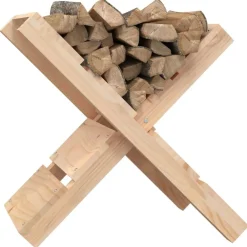 vidaXL Accesorios Para Hornos De Leña Y Chimeneas-Soporte de leña madera maciza de pino 47x39,5x48 cm