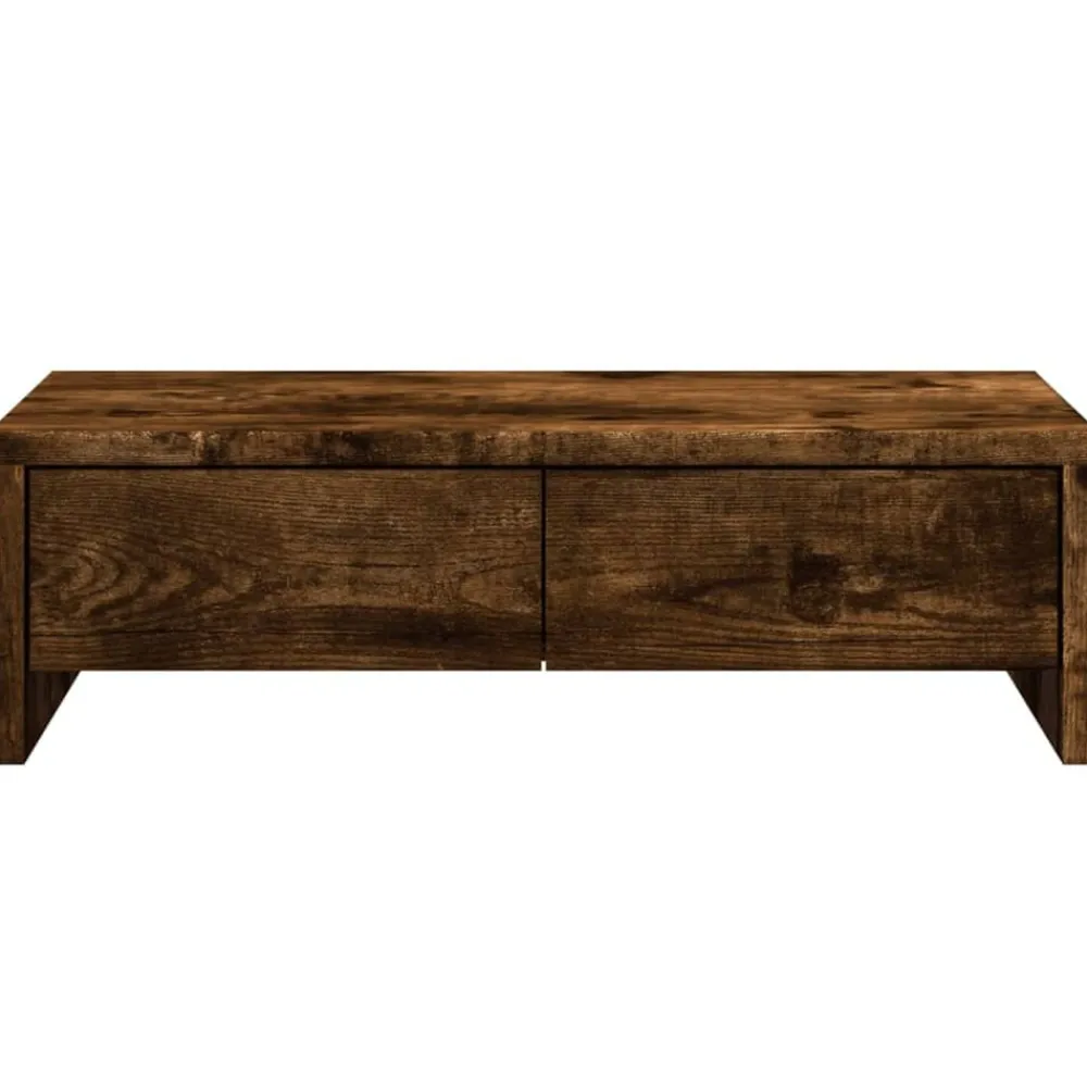vidaXL Electrónica-Soporte de monitor cajones madera 50x27x15 cm