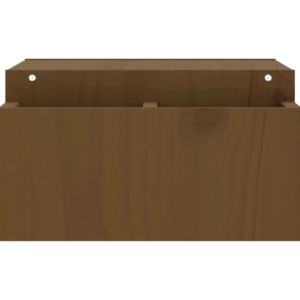 vidaXL Soporte de monitor madera maciza pino marrón miel 70x27,5x15 cm Marrón miel Sale