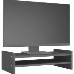vidaXL Soporte de monitor madera maciza de pino 50x27x15 cm Gris Hot