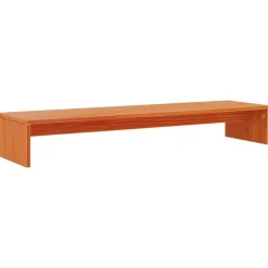 vidaXL Soporte de monitor madera maciza pino marrón cera 100x27x15 cm Marr&oacute;n cera Hot
