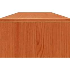 vidaXL Soporte de monitor madera maciza pino marrón cera 100x27x15 cm Marrón cera Hot