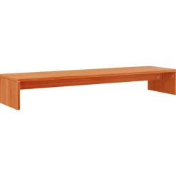 vidaXL Soporte de monitor madera maciza pino marrón cera 100x27x15 cm Marrón cera Hot
