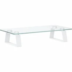 vidaXL Electrónica-Soporte de monitor vidrio templado y metal 40x20x8 cm
