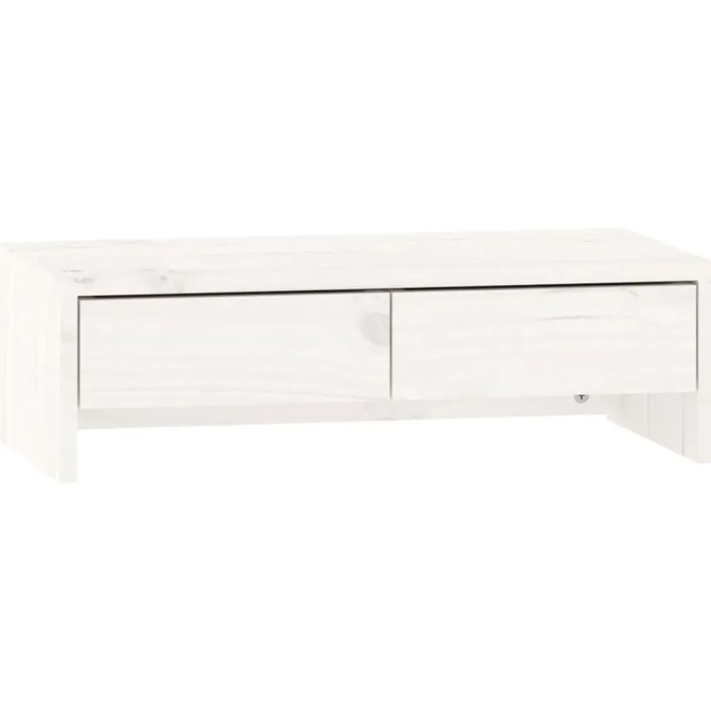vidaXL Electrónica-Soporte de monitor madera maciza de pino 50x27x15 cm