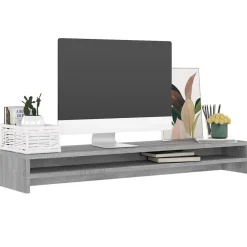 vidaXL Electrónica-Soporte de monitor madera contrachapada 100x24x13cm