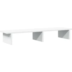 vidaXL Soporte de monitor madera maciza de pino 100x27x15 cm Blanco Best