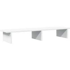 vidaXL Soporte de monitor madera maciza de pino 100x27x15 cm Blanco Best