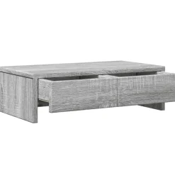 vidaXL Soporte de monitor con cajones madera 50x27x15 cm Gris sonoma Outlet