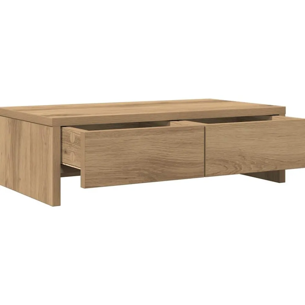 vidaXL Electrónica-Soporte de monitor con cajones madera artisian 50x27x15 cm