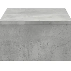 vidaXL Electrónica-Soporte de monitor cajones madera gris hormigón 50x27x15 cm