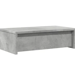 vidaXL Electrónica-Soporte de monitor cajones madera gris hormigón 50x27x15 cm