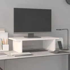 vidaXL Electrónica-Soporte de monitor madera maciza de pino 50x27x15 cm