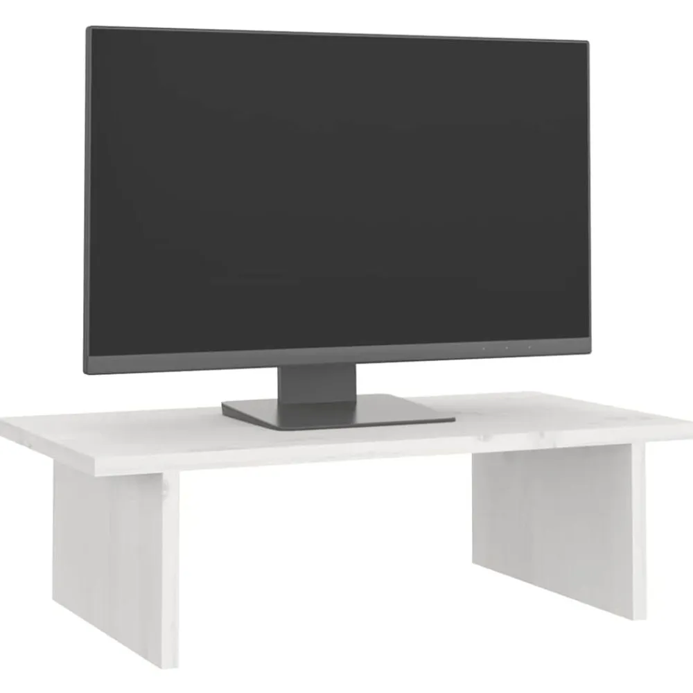 vidaXL Electrónica-Soporte de monitor madera maciza de pino 50x27x15 cm