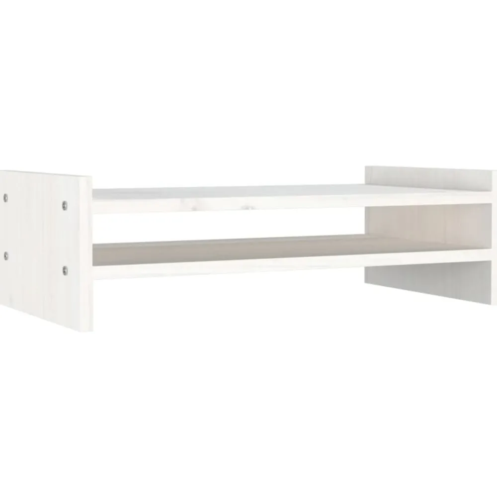 vidaXL Electrónica-Soporte de monitor madera maciza de pino 50x27x15 cm