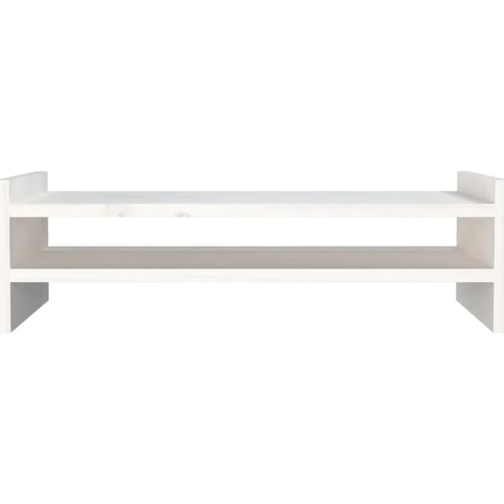 vidaXL Electrónica-Soporte de monitor madera maciza de pino 50x27x15 cm