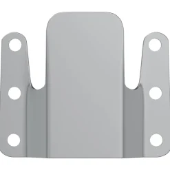 vidaXL Soporte de Montaje Flush 2 pcs Plateado 75 x 66 x 1,4 mm Acero