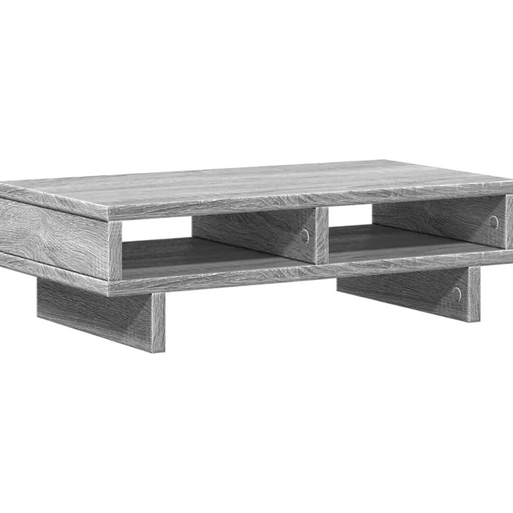 vidaXL Soporte de pantalla madera ingeniería 50x27x15 cm Gris sonoma