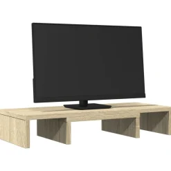 vidaXL Electrónica-Soporte de pantalla ajustable madera 60x24x10,5 cm